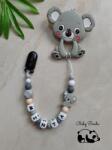 Baby Panda Névre szóló rágcsalánc - Koala - szürke