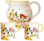 BögreManufaktúra Tavaszi Madárkás Kanna + 2db Angol Bögre AKCIÓ