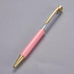  Rózsaszín Arany Színű Választható Ásványtörmelékkel Töltött Golyóstoll