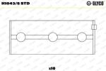 GLYCO Ložisko kľukového hriadeľa GLYCO H1043/5 STD (H1043/5 STD)