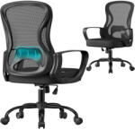 SONGMICS Irodai Szék Ergonomikus Hálós Forgószék, fekete (OBN043BH02) - tutihome