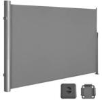 SONGMICS Oldalsó napellenző, kihúzató, 180*350 cm, szürke (GSA185G01)