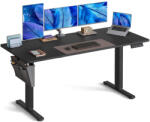 VASAGLE Elektromos állítható magasságú íróasztal, 160×70 cm, 4 memóriapozícióval, fekete (LSD136BZ01)