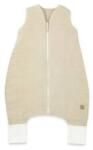 Qmini Sac de Dormit Qmini cu Picioruse de Iarna Muselina Dubla Fermoar pe Mijloc 90cm S 1-2.5ani Bej Cald (6426972029827)