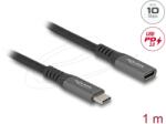 DELOCK 80022 USB 3.2 Gen 2 (3.1 Gen 2) 1 M USB C Fekete USB kábel (80022)