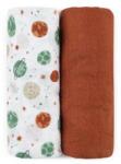 Petite&Mars Set 2 Scutece Petite&Mars Misty Muselina de Bambus Hipoalergenice Dimensiuni Mari 120 x 120cm Certificate Oeko Tex Standard 100 +0luni Celestial Planets (417367)
