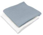 Qmini Set 2 Museline Qmini Multifunctionale Material Certificat Oeko Tex Standard 100 30x30cm +0luni Jeans si Crem (6426972029780)