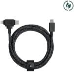 Native Union Belt Cable Duo 1, 5 M USB C USB C/Lightning Fekete USB kábel (BELT-CCL-COS-NP)