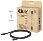 Club 3D CAC-2502 1 M USB C Fekete USB kábel (CAC-2502)