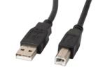Lanberg CA-USBA-10CC-0010-BK USB 2.0 1 M USB B Fekete USB kábel (CA-USBA-10CC-0010-BK)