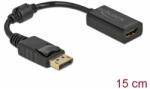 Delock DisplayPort HDMI Átalakító Fekete 15cm 61011 (61011)