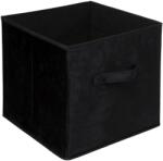  Tárolódoboz, karton/poliészter, 31x31 cm, fekete (160455E)