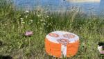 PinkTara Bio tönkölybúza meditációspárna - Narancs - mandalás - világos