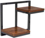 ModernHOME ME-ATS04 Fali polc 2 szintes, sötét fa