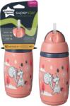 Tommee Tippee Superstar Insulated Straw szívószálas hőtartó pohár rózsaszín 266 ml