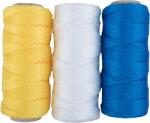 WERKZEYT PP sodrott zsinór, 3 szál, 3 db, 1 mm × 50 m, kék, fehér, sárga (B34180)