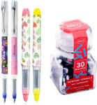 Ecada Set 4 stilouri Ecada cu penita ascunsa + 30 rezerve cerneala, Motiv magic fantasy (STL1)