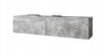  TV szekrény 140 cm, 2 ajtós, fogantyú nélküli, matt, álló, függesztett, Beton