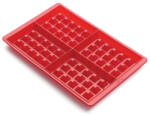 Lékué Set 2 forme pentru vafe Lekue 1009047, 500 ml, -60°C / +220°C, Silicon platinat, Rosu (1009047)