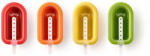 Lékué Set 4 forme pentru inghetata Lekue 1009046, 240 ml, -20°C / +100°C, Capace, Multicolore (1009046)