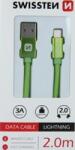 SWISSTEN Cablu de date Swissten Lightning (8pin) 2m verde împletit