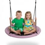 Pepita Leagăn tip cuib Pepita cu cadru din oțel 100 cm - roz (JKL-95RNS) Leagan
