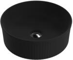 Lavita Isla Black pultra ültethető mosdó 36 cm, matt fekete 5900378358268 (5900378358268)
