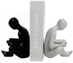  Könyvtámasz Szett - Dekoratív Figura Fekete-Fehér