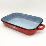 Delicia Bara-Bara füles tepsi zománc bevonattal piros 36 x 22 cm - BR69 (BR69)