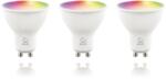 DELTACO SMART HOME SH-LGU10RGB-3P izzó LED, GU10, spot, WIFI, 5W, színes+fehér, szabályozható, 3db/csomag (SH-LGU10RGB-3P) - digital24