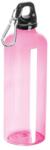  Kulacs műanyag 600ml sport ivópalack, alumínium karabinerrel, rózsaszín 6, 9 x 21, 5cm