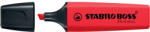 STABILO BOSS Original Szövegkiemelő 2-5 Mm Piros Prémium Minőségű Vízbázisú Tinta Vágott Hegy Utántölthető 4 Órán Át Kupak Nélkül Sem Szárad Ki Íráshossz 350 M (S7048)