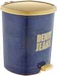 Özer Plastik Műanyag pedálos szemetes, kék/arany mintás DENIM 11L (D010X60) - everyo