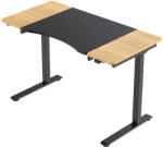 Mirpol HALDEN íróasztal elektromos magasságállítással, 120x60 cm fekete-burlywood (5905610253844) - everyo