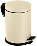 Eformetal Galvanizált acél pedálos szemetes, kivehető műanyag vödörrel, krém színű, 5L (813KR) - everyo