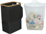 Leziter Szennyeskosár 100L fekete 44x33x67 cm (LSZEK-100-BL) - everyo