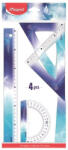 Maped Vonalzókészlet, műanyag, törhetetlen, 4 darabos, MAPED „Arctic jégvilág (IMA981899) - officepantry