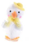  Figurina Puisor din textil alb galben 6x5x9 cm (A16.10.77ADECO)