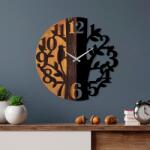 Tanelorn Ceas de perete decorativ din lemn Wooden Clock - 71, Nuc, 56x56 cm (539TNL1170)