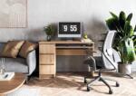 HM Birou cu suport glisant tastatura HM Cino, blat PAL, sertare, organizare office, design modern, stejar artizanal (00004192) - izocor
