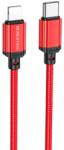 BOROFONE Cablu Date, Borofone, BX87 Sharp - USB Tip C la Lightning - PD 20W, 1 Metru, Rosu (KABAV1489)