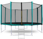 AGA SPORT PRO Trambulină 366 cm Verde închis + plasă de protecție + scară (MRP1012DG)