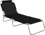 Linder Exclusiv Șezlong de grădină reglabil Negru (GM4001S)