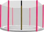 AGA Plasă de protecție 305 cm pentru 6 stâlpi Plasă neagră / Roz (MR1510OUT-6Pink)