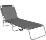 AGA Șezlong de grădină reglabil Gri (MR4255-Grey)