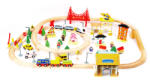 Aga4Kids Set trenuleț din lemn 108 piese pe baterii (DS5753) Trenulet