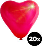 Aga4Kids Balon din latex Inimă cu LED Roșu 25 cm 20 buc (20 ks)