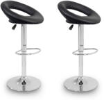 Aga 2x Scaun de bar MR2036 Negru (MR2036Black-2)