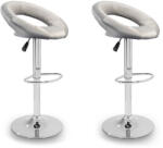 Aga 2x Scaun de bar MR2043 Gri (MR2043Grey-2)