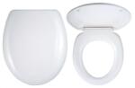 FERRO WC ülőke, fehér duroplast műanyag rögzítőelemek, fahatású WC/UNIVERSAL (WC_UNIVERSAL)
